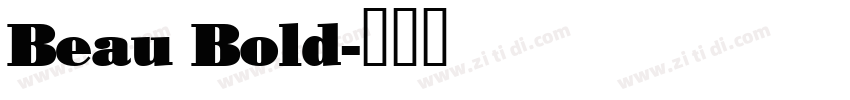Beau Bold字体转换